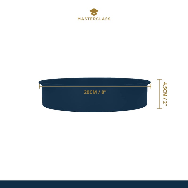 Master Class MasterClass KCMCHB12 20cm Loose Based Sandwich Tin with PFOA Non Stick  Robust 1mm Thick Carbon Steel  8 Inch Round Cake Pan  Grey - Image 2